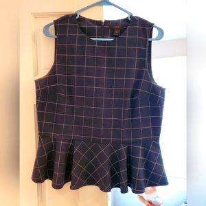 J.crew wool suiting peplum top NWOT